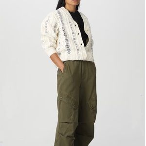 Sea Dentelle Knit Cardigan In White-NEW